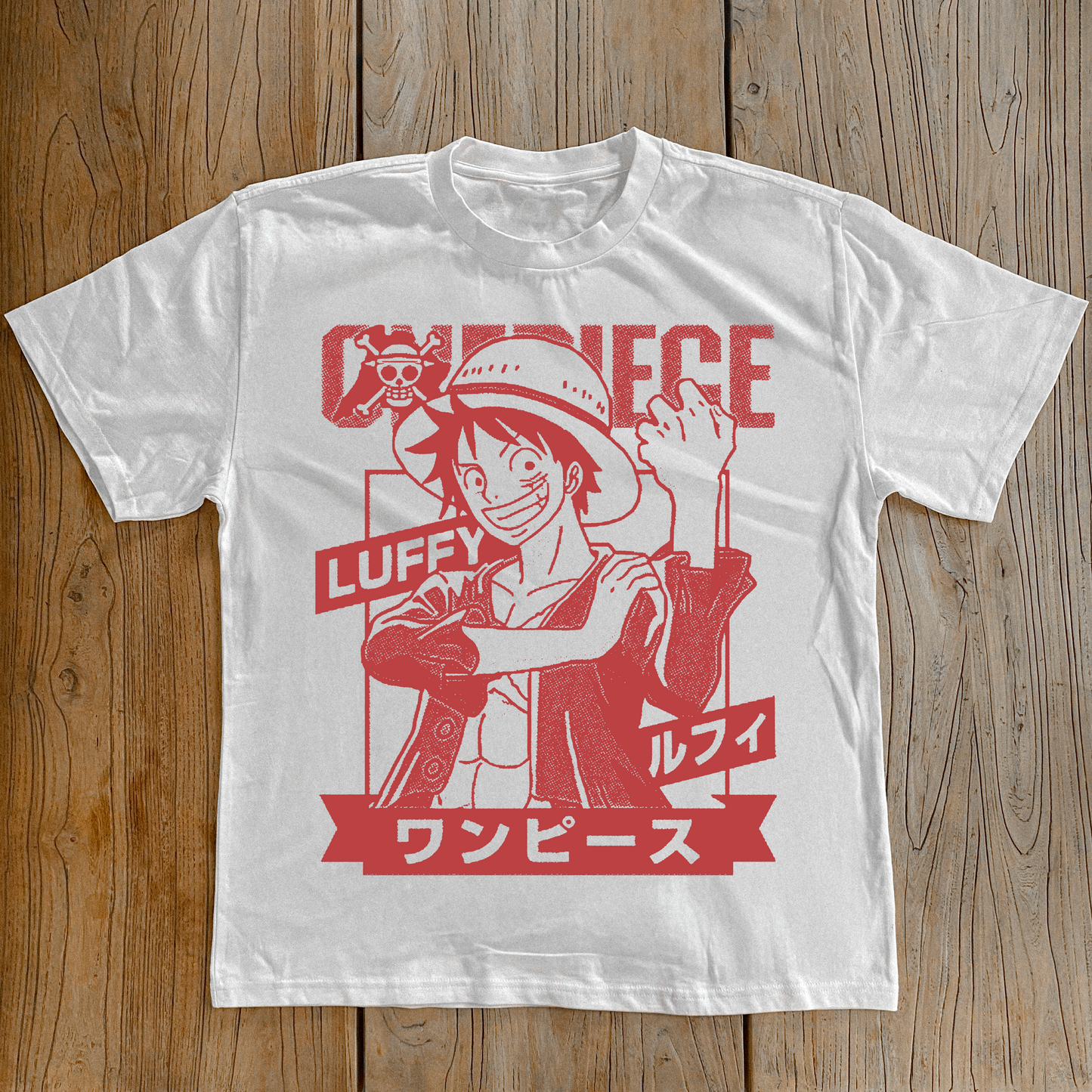 ONE PIECE LUFFY WHITE T-SHIRT