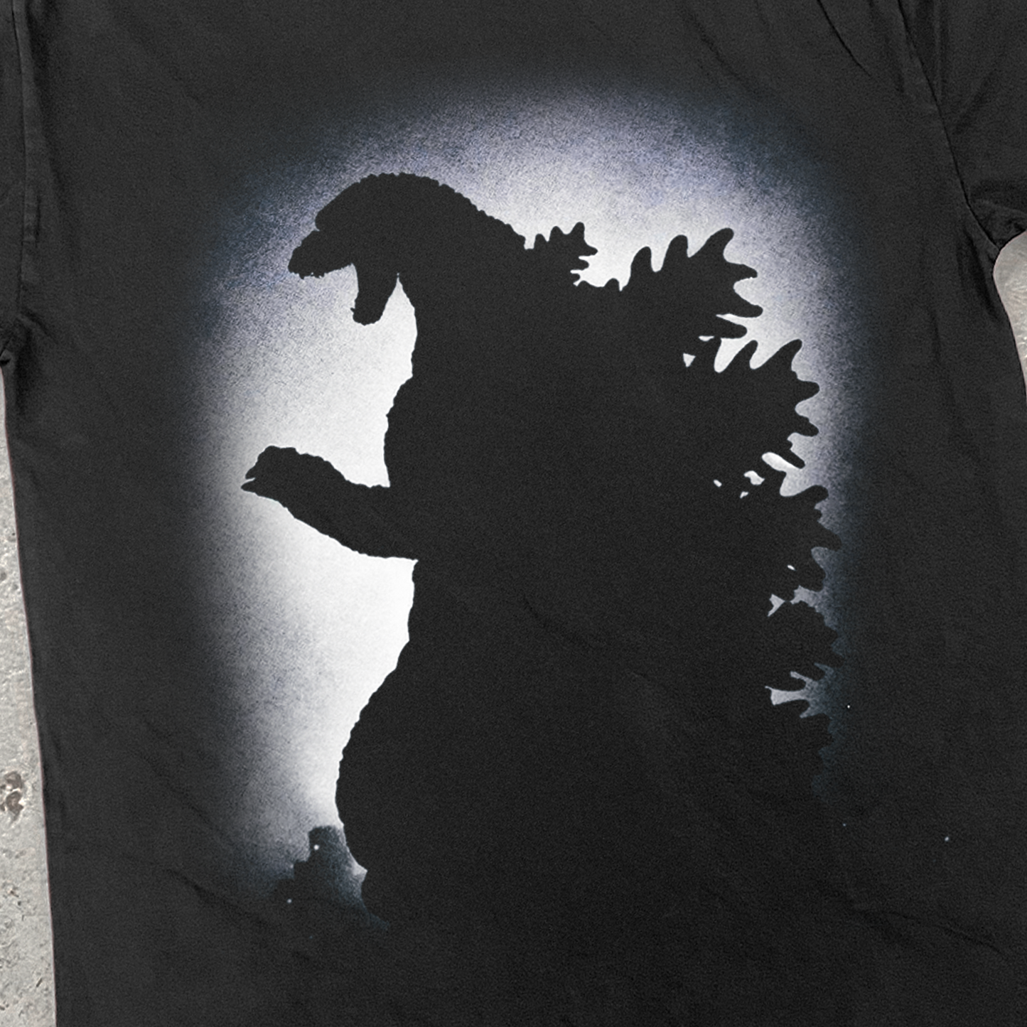 Godzilla 'Aura' Heavyweight Faded Black T-Shirt