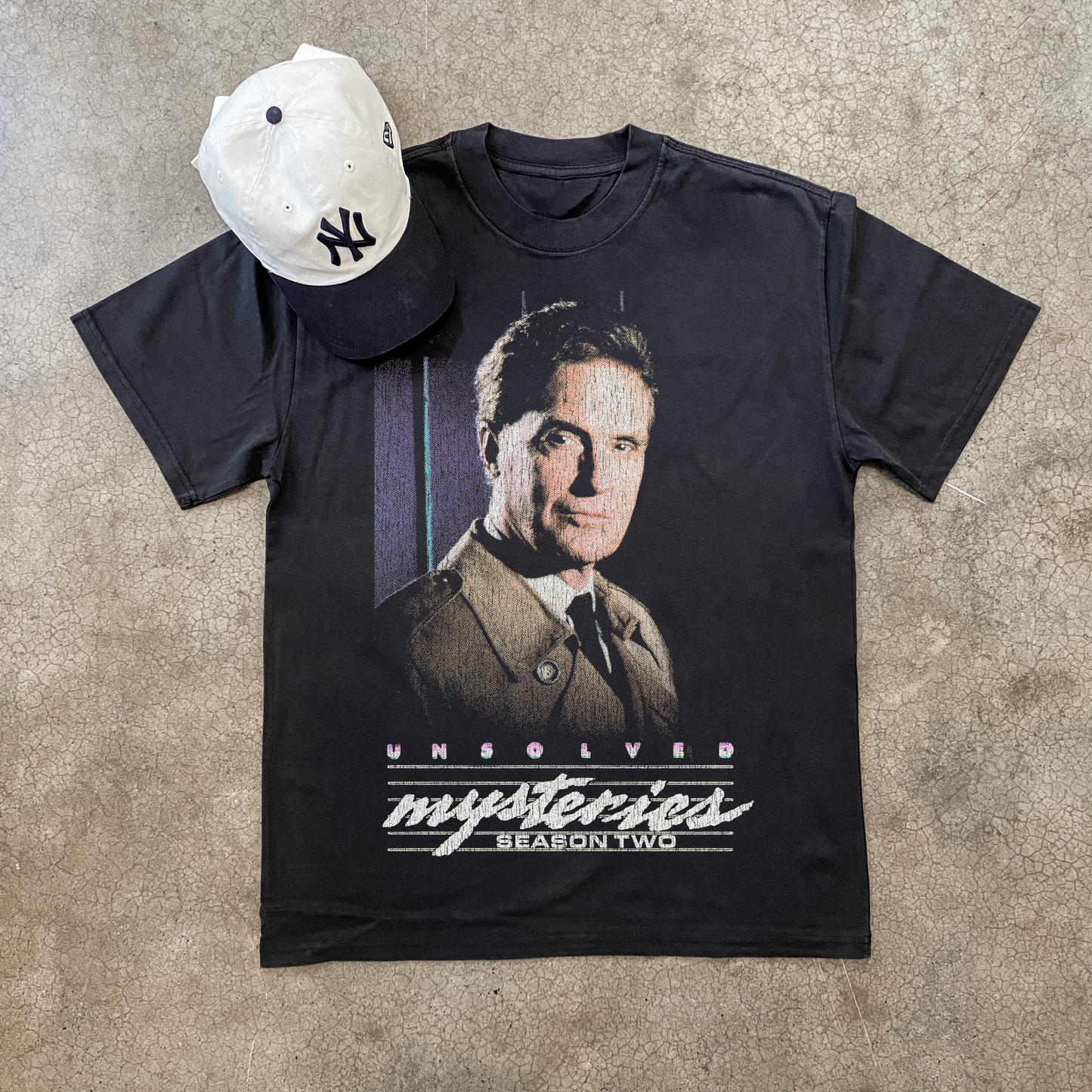 '89 Unsolved Mysteries Season 2 Promo Black T-Shirt