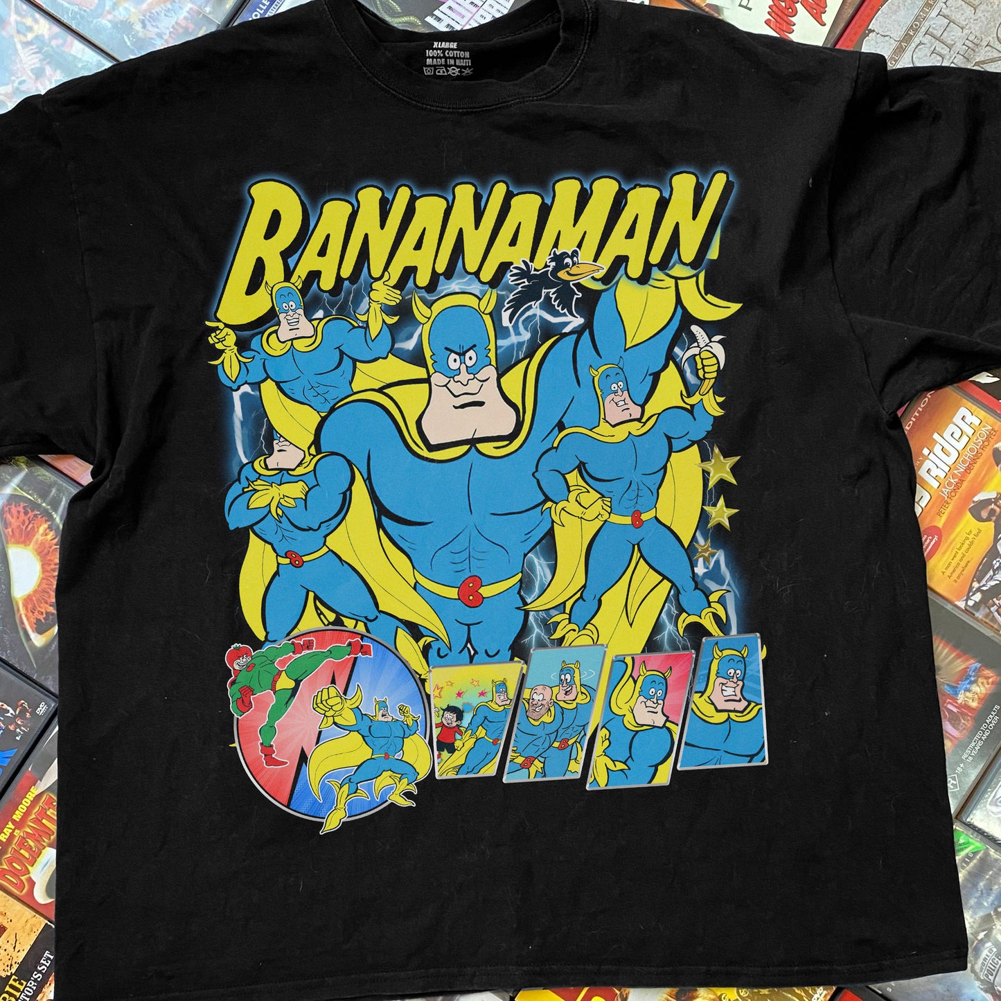 Banana Man Retro Graphic Vintage Black T-Shirt