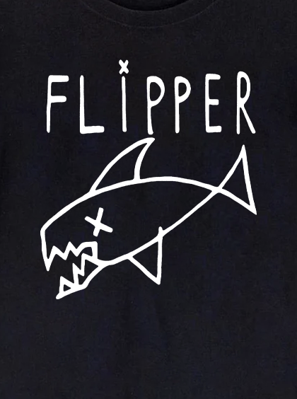 Flipper Punk Rock Vintage Black T-Shirt