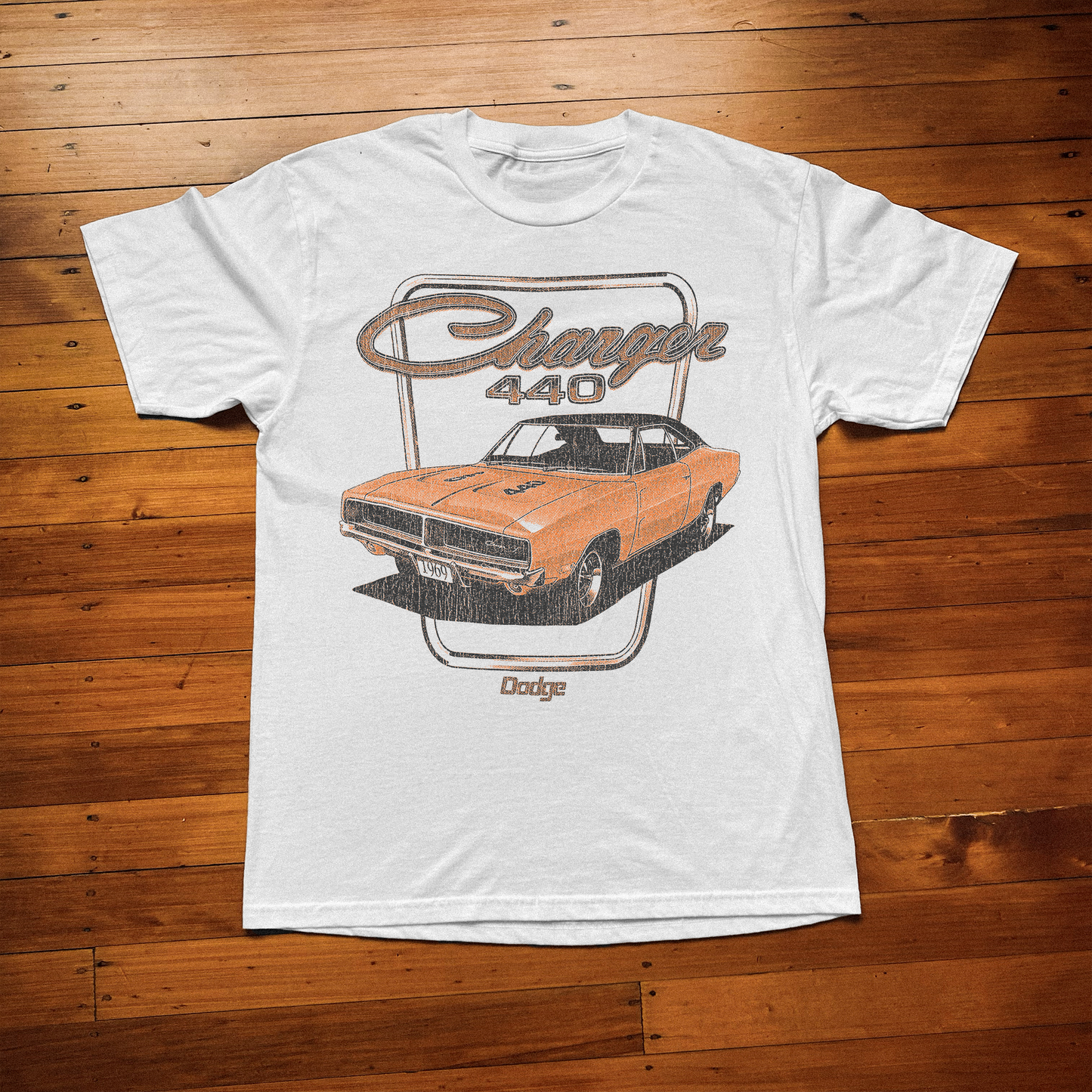 '69 Dodge Charger 440 Vintage White T-Shirt