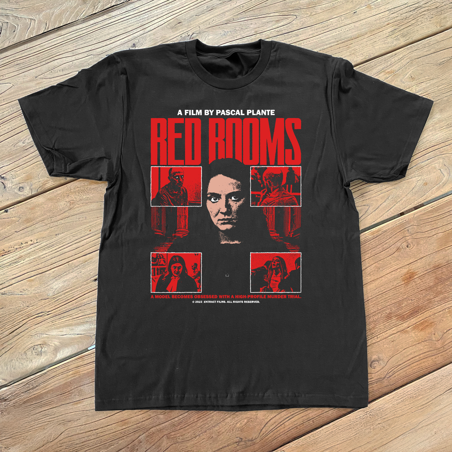 Red Rooms Black T-Shirt