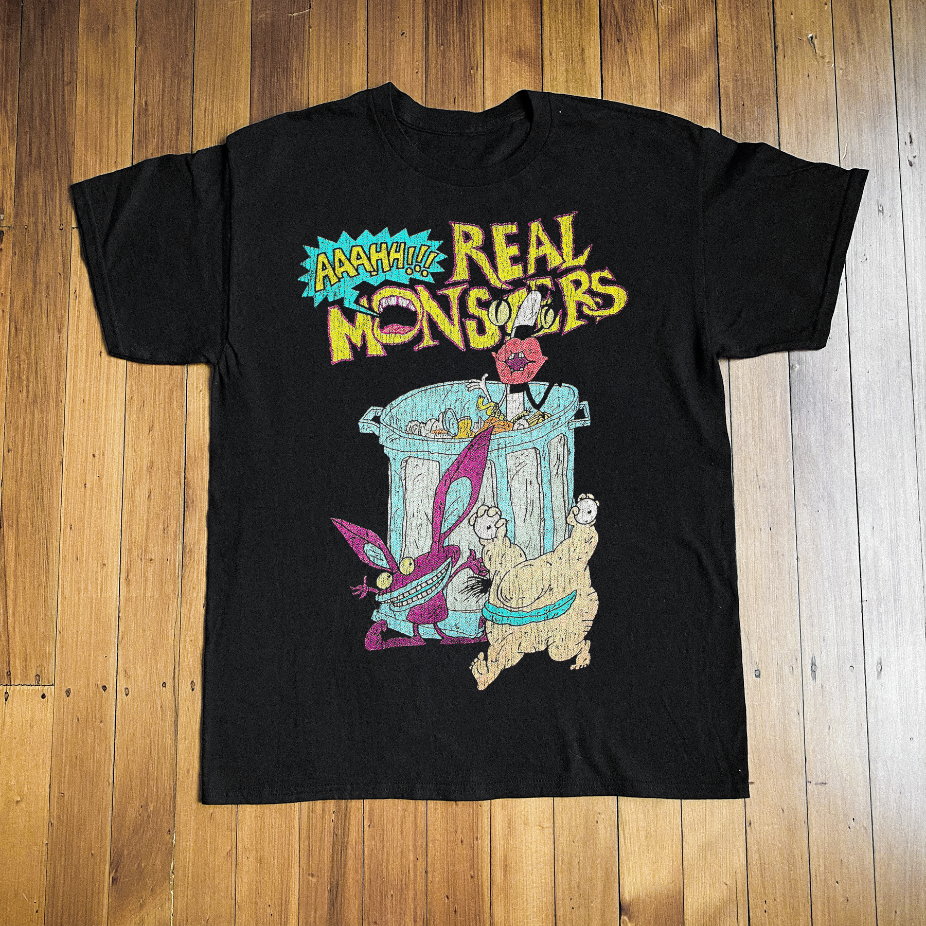 ahh real monsters krumm shirt 1994 Vintage Aaahh Real Monsters Black T-Shirt – Parallel