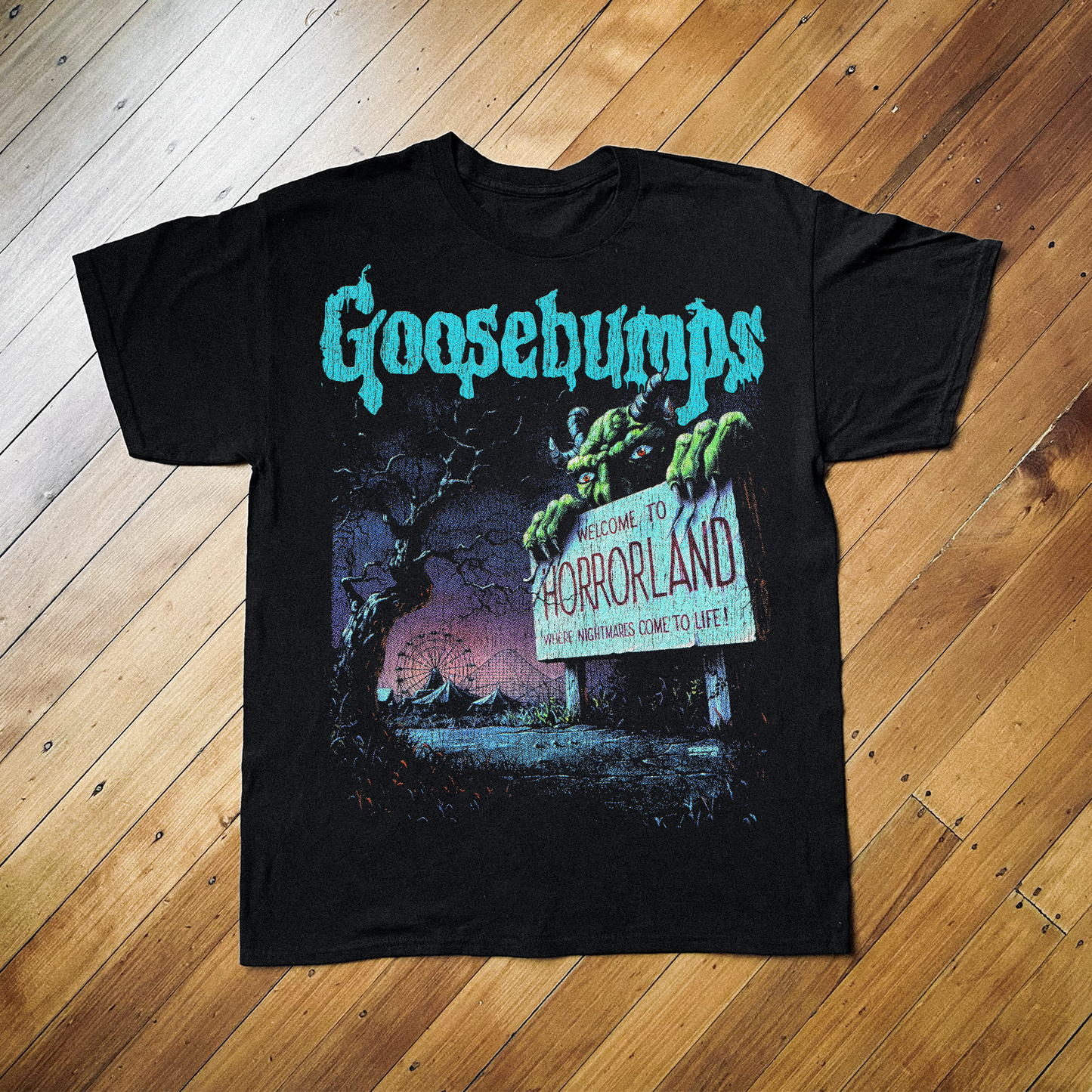 '94 Goosebumps Horrorland Promo Black T-Shirt