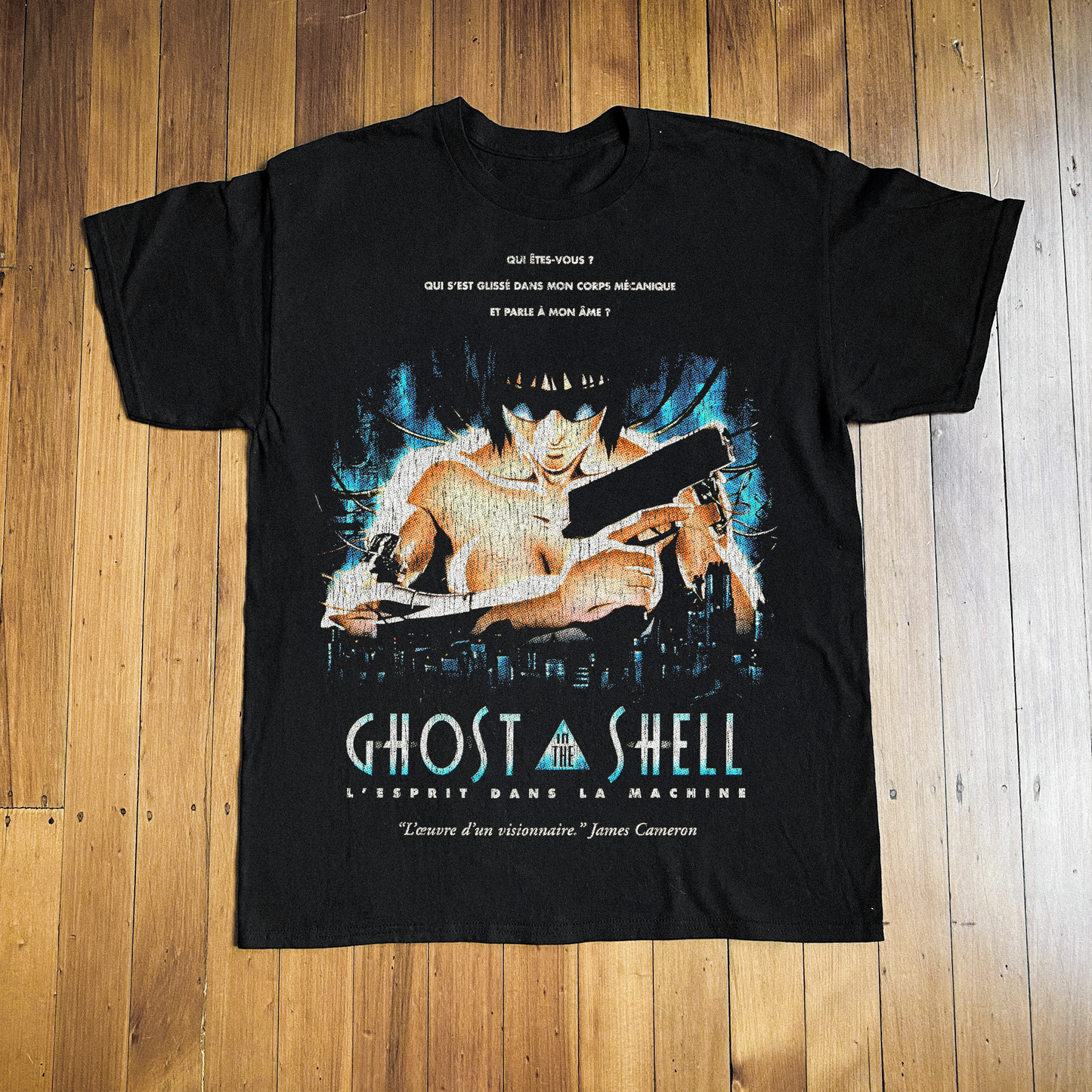 '95 French Ghost In The Shell Black Promo T-Shirt