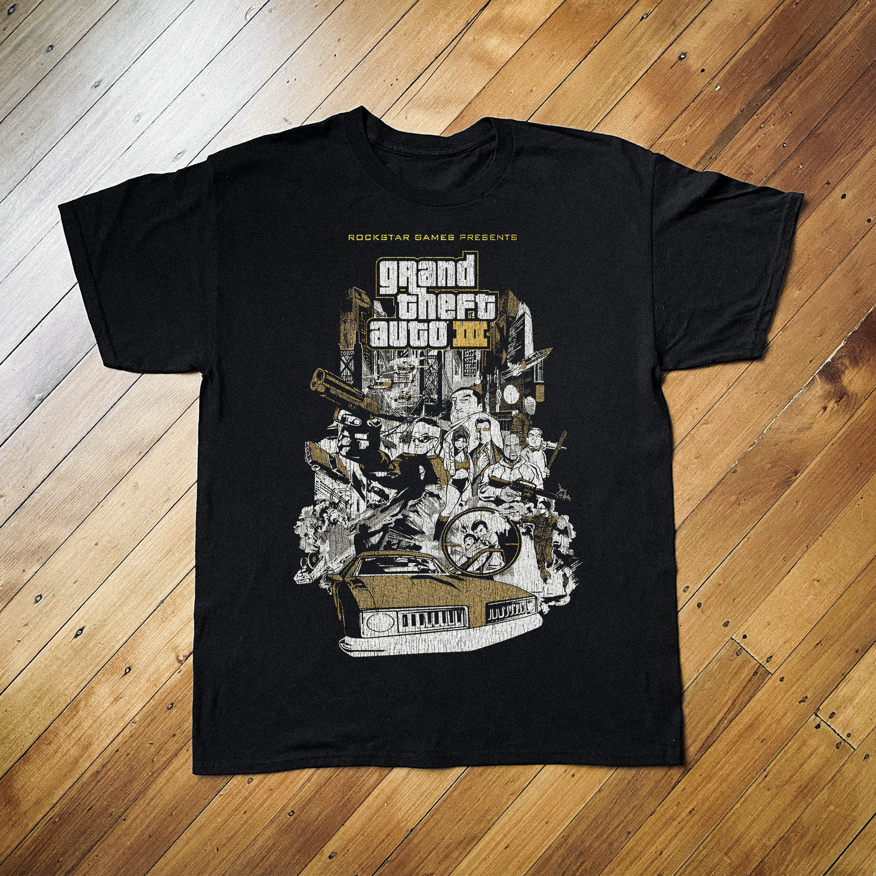 VINTAGE GTA BLACK T-SHIRT – Parallel - Main Image