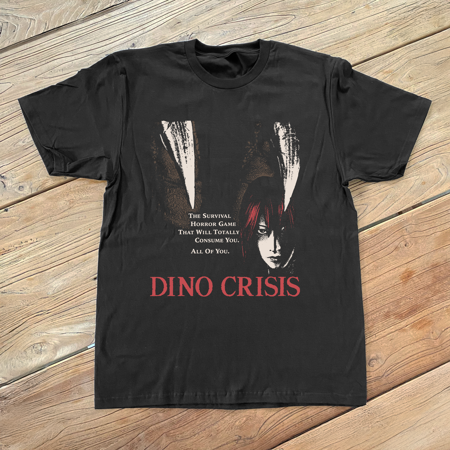 Dino Crisis Playstation 1 Black T-Shirt