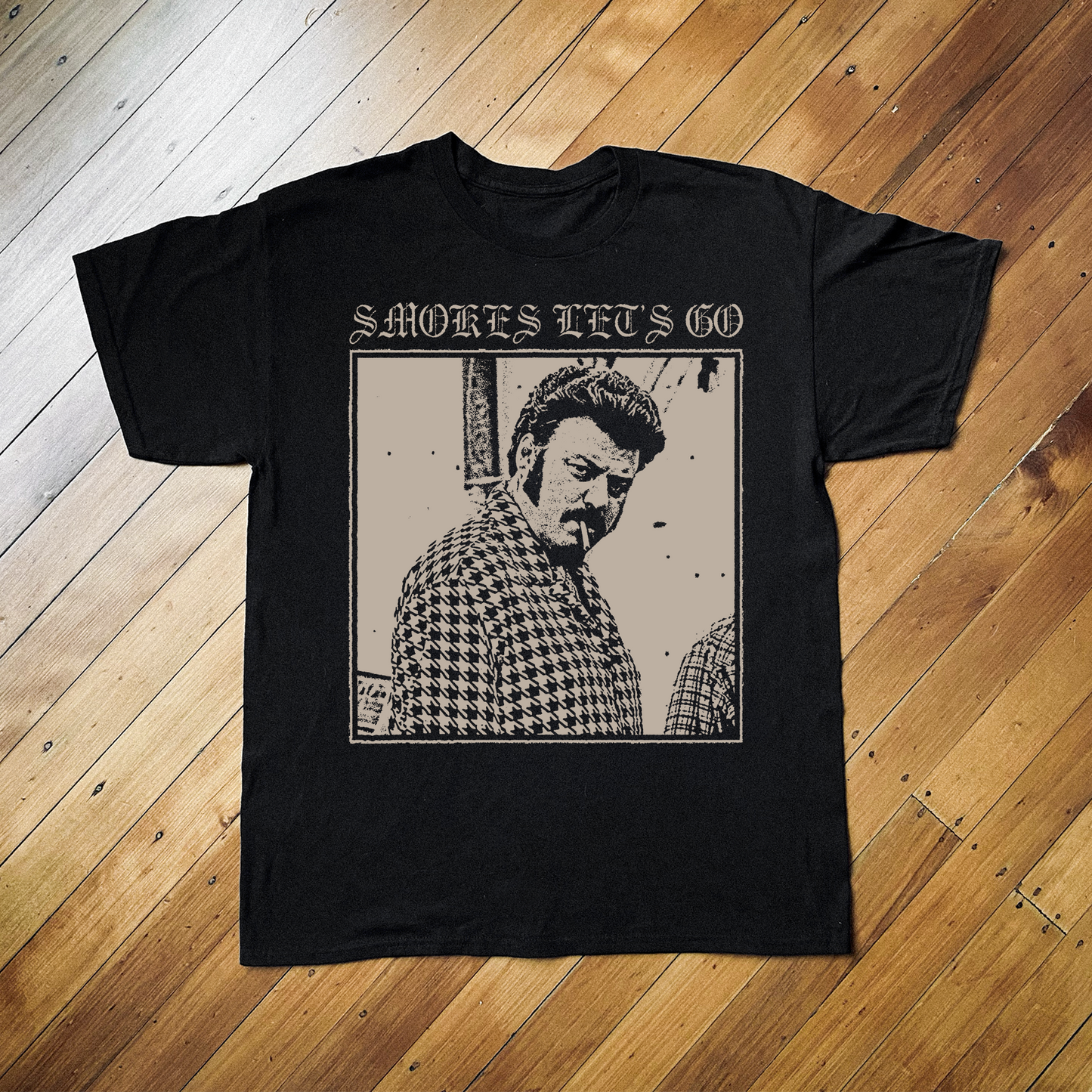 Smokes Let'S Go Ricky Trailer Park Boys Black T-Shirt