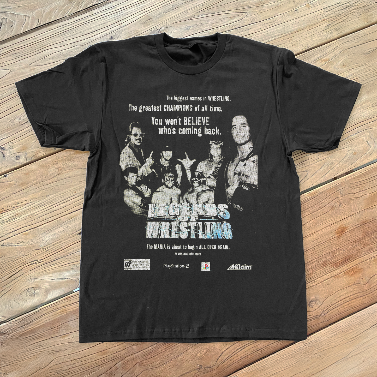 Legends Of Wrestling Black T-Shirt