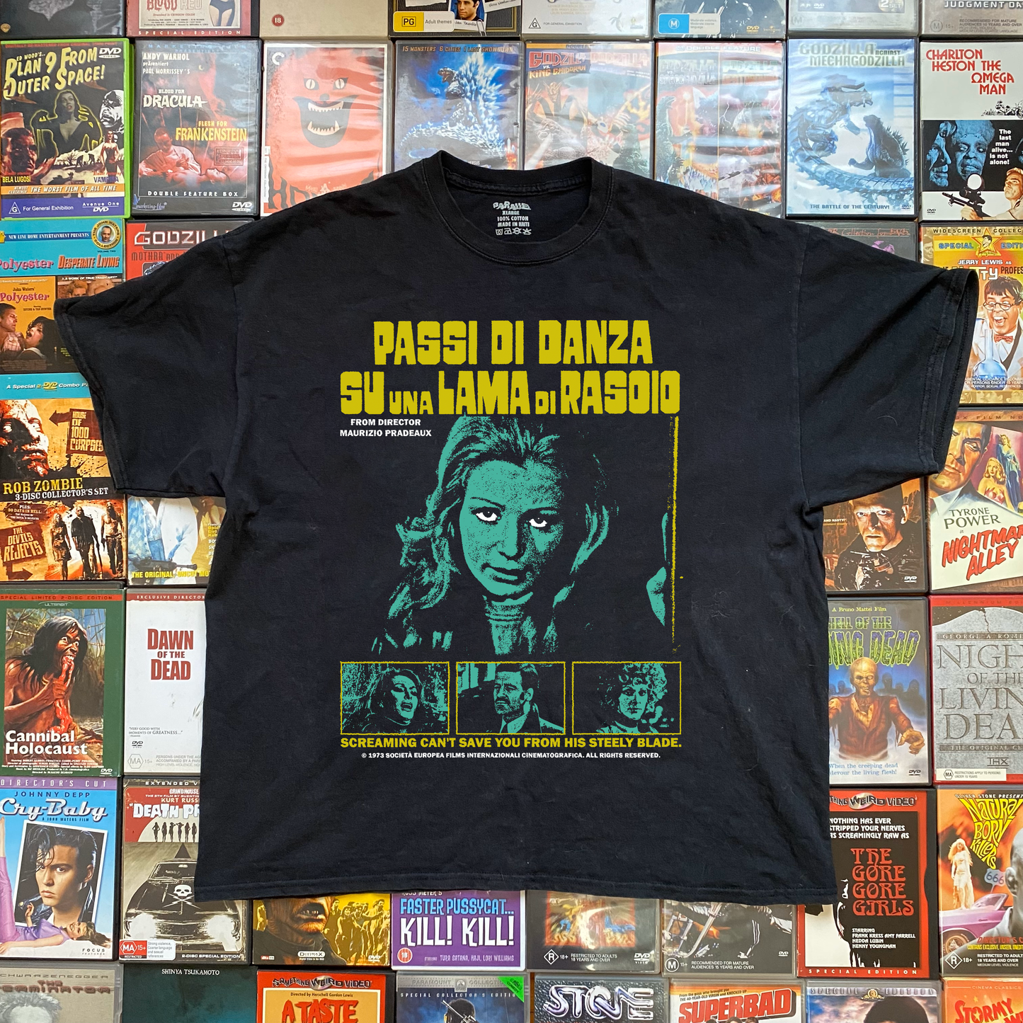 Dance Steps On The Edge Of A Razor Black T-Shirt