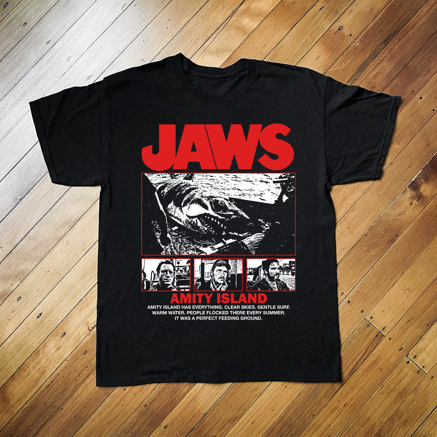 Jaws Black T-Shirt