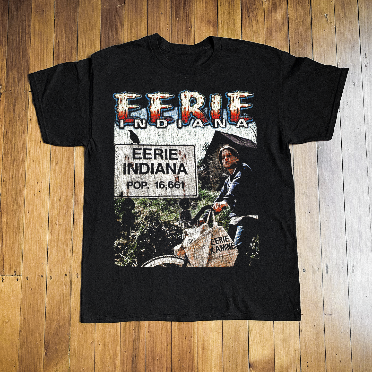'91 Eerie Indiana Promo Black T-Shirt