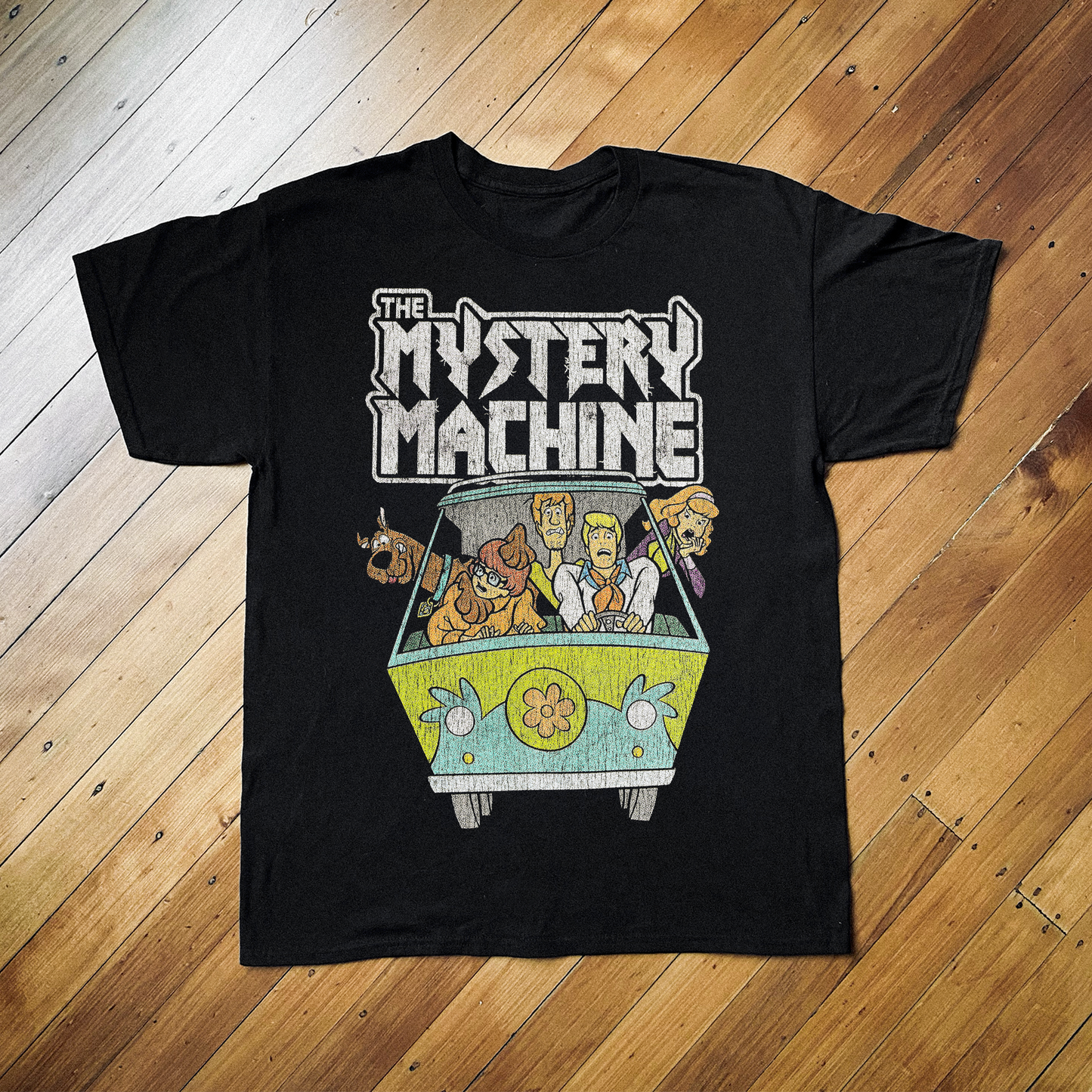 Vintage Scooby Doo Mystery Machine Black T-Shirt