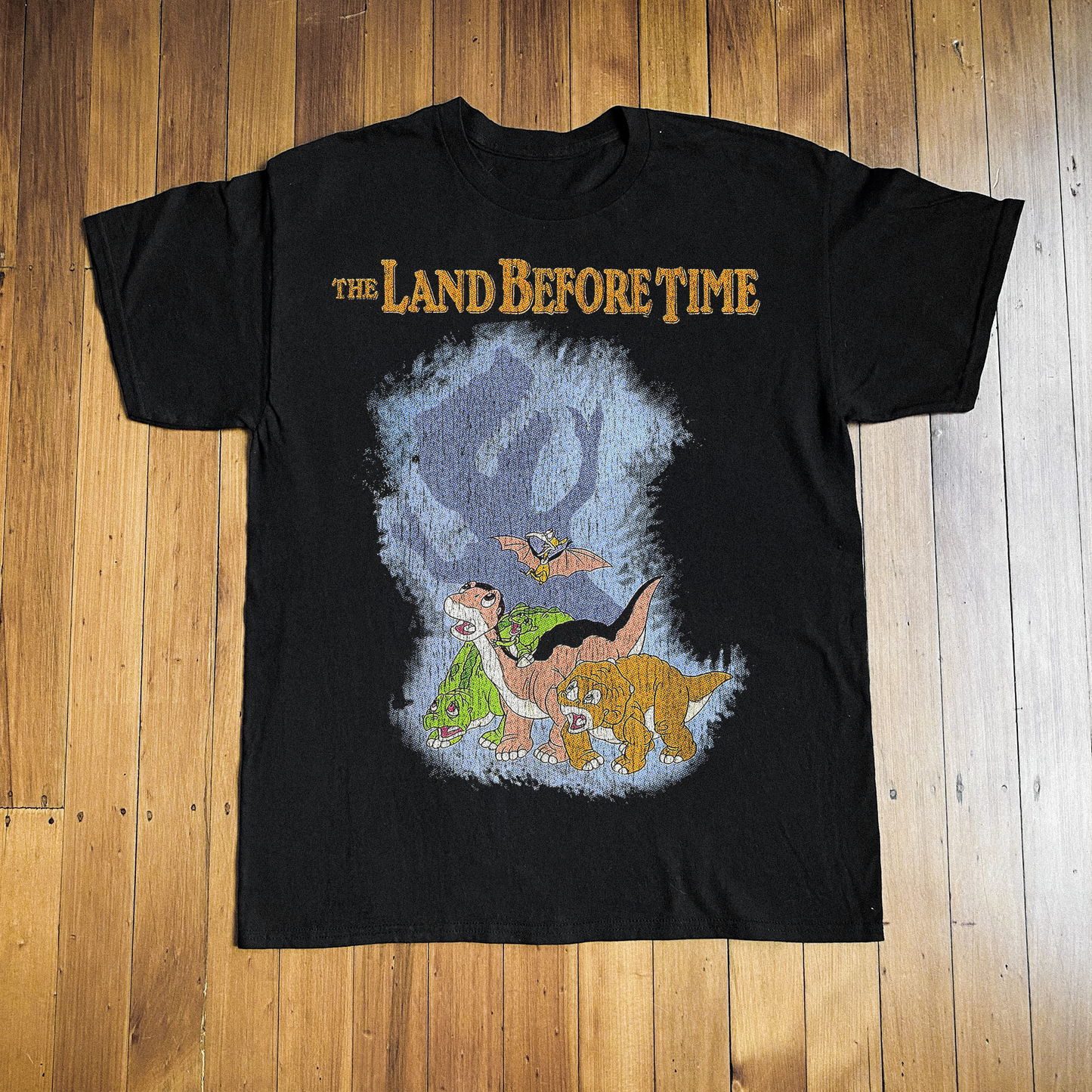 '88 The Land Before Time Black T-Shirt