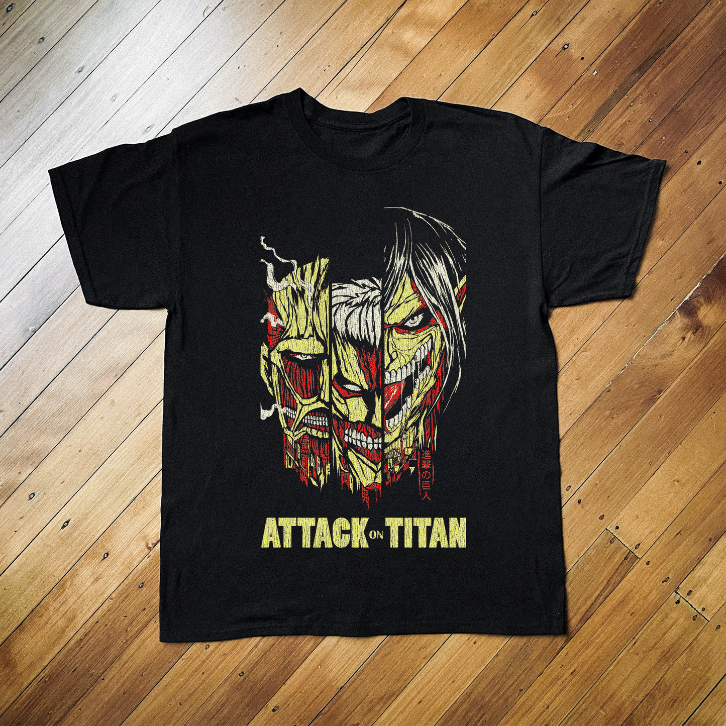 VINTAGE 2013 ATTACK ON TITAN BLACK T-SHIRT