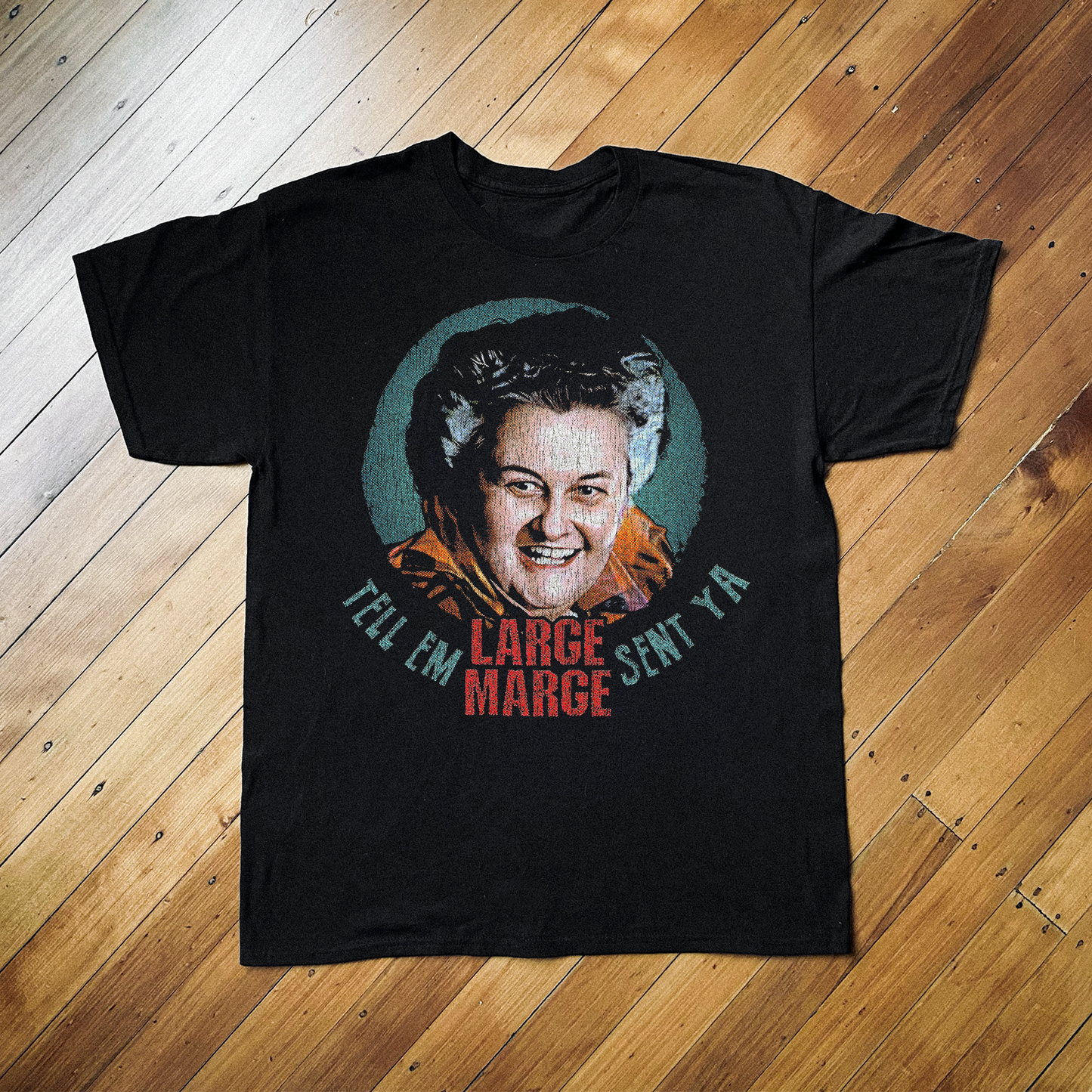 '85 Pee Wee'S Big Adventure Large Marge Black T-Shirt