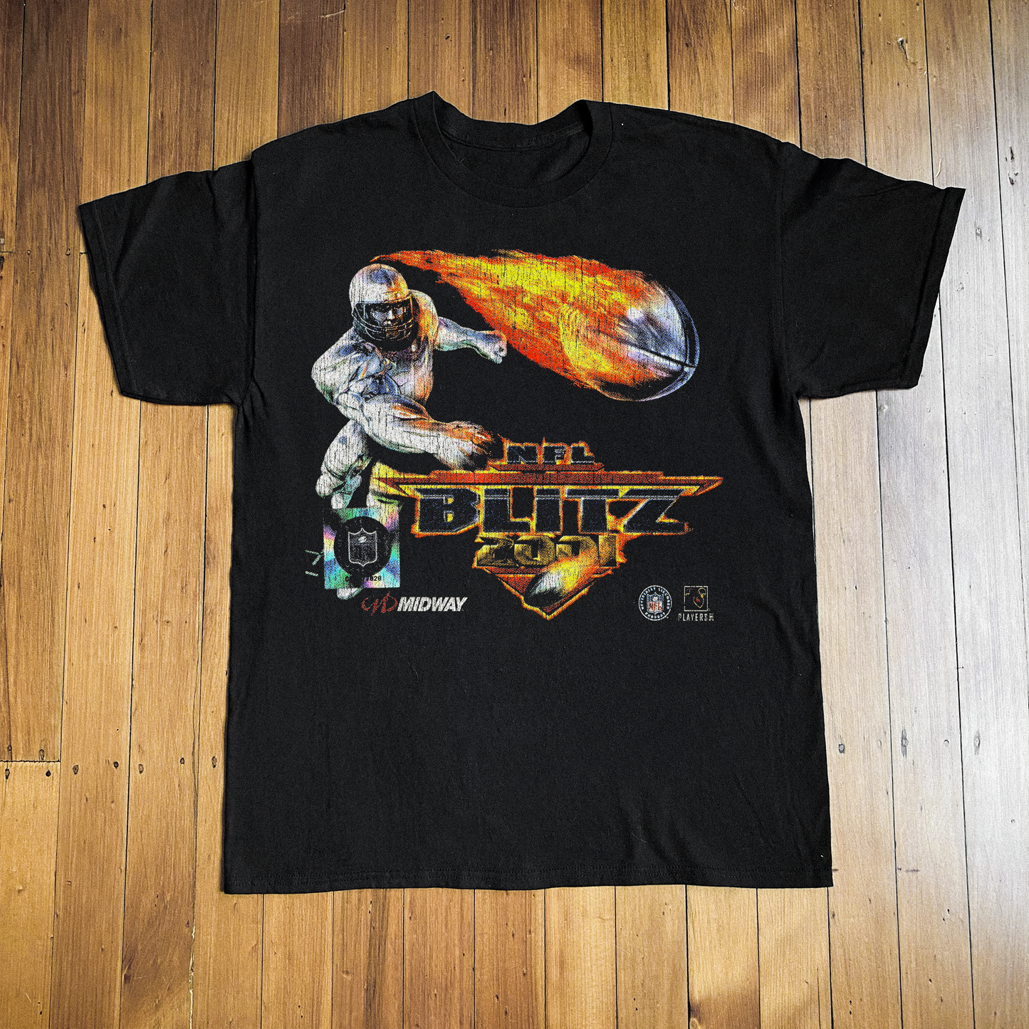 Vintage Nfl Blitz '01 Black T-Shirt