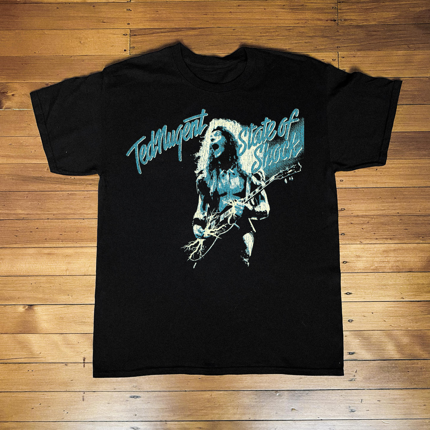 Ted Nugent State Of Shock Vintage Black T-Shirt