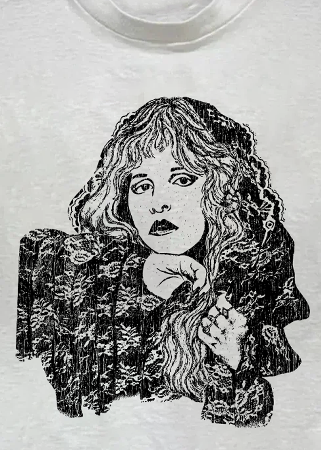 90'S STEVIE NICKS VINTAGE WHITE T-SHIRT