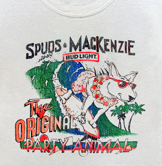 Spuds The Party Original Animal White Tee