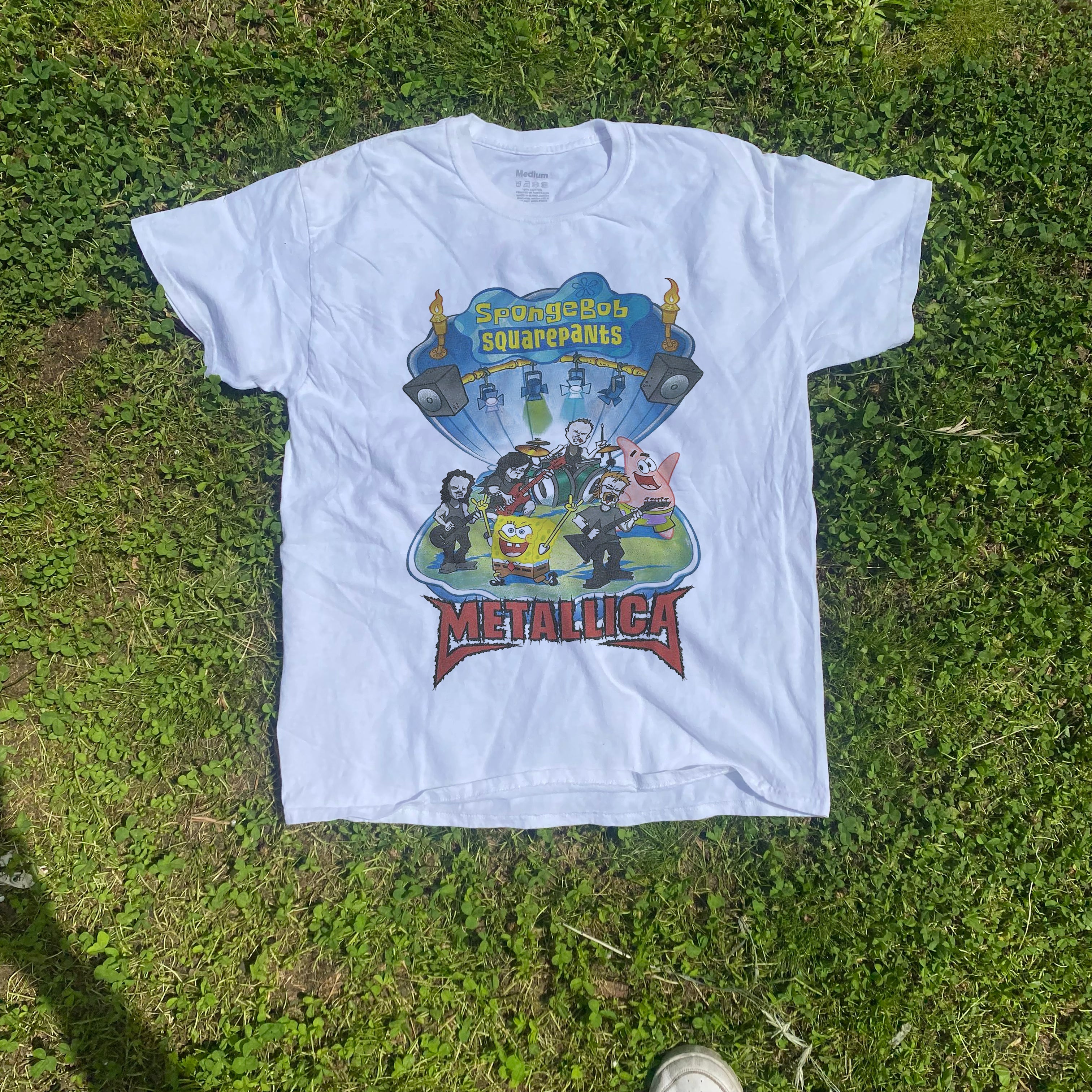 Spongebob X Metallica Washed White Tee – Parallel