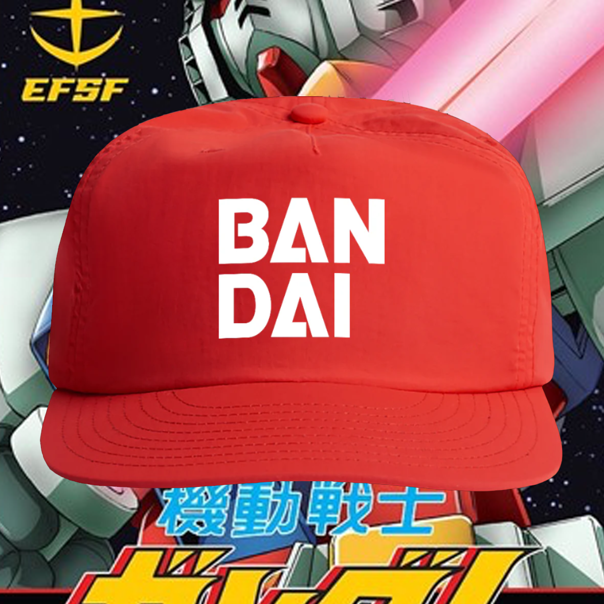 Ban Dai Red Nylon Snapback