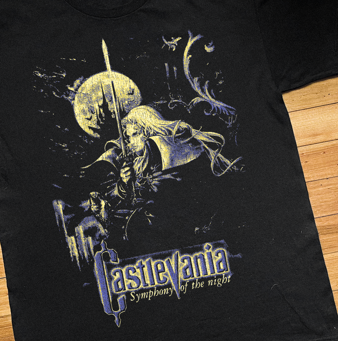 Castlevana Symphony Of The Night Vintage Black T-Shirt