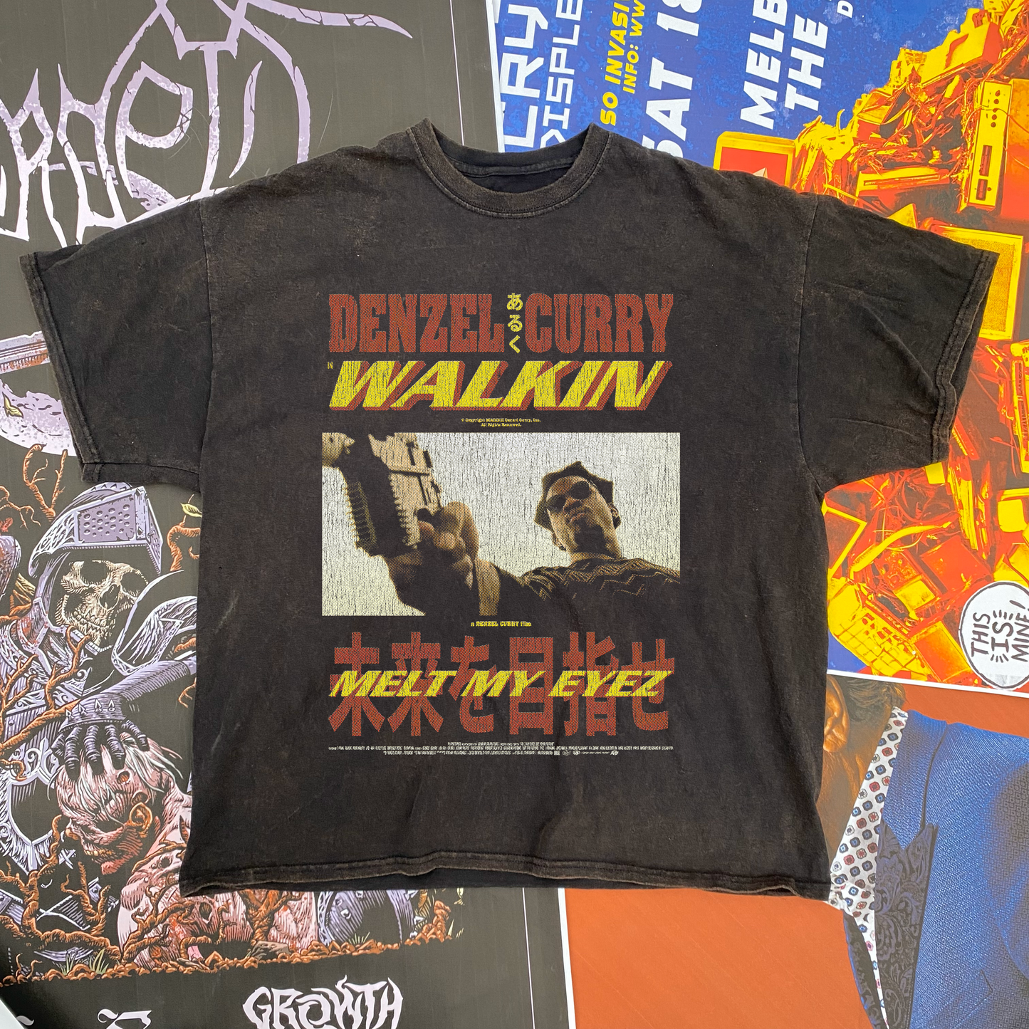 DENZEL CURRY WALKING VINTAGE BLACK T-SHIRT