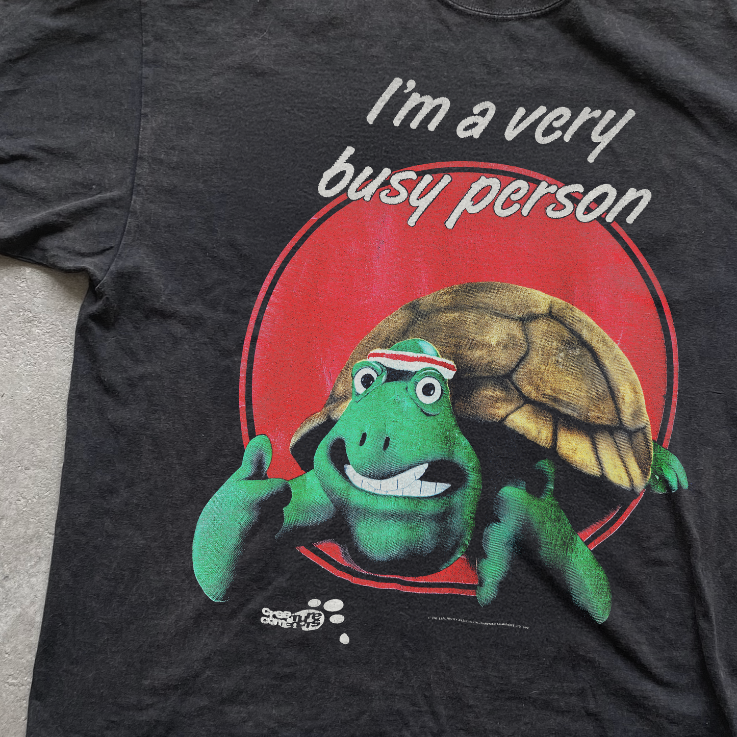 Vintage 1991 'Frank The Tortoise' Black T-Shirt