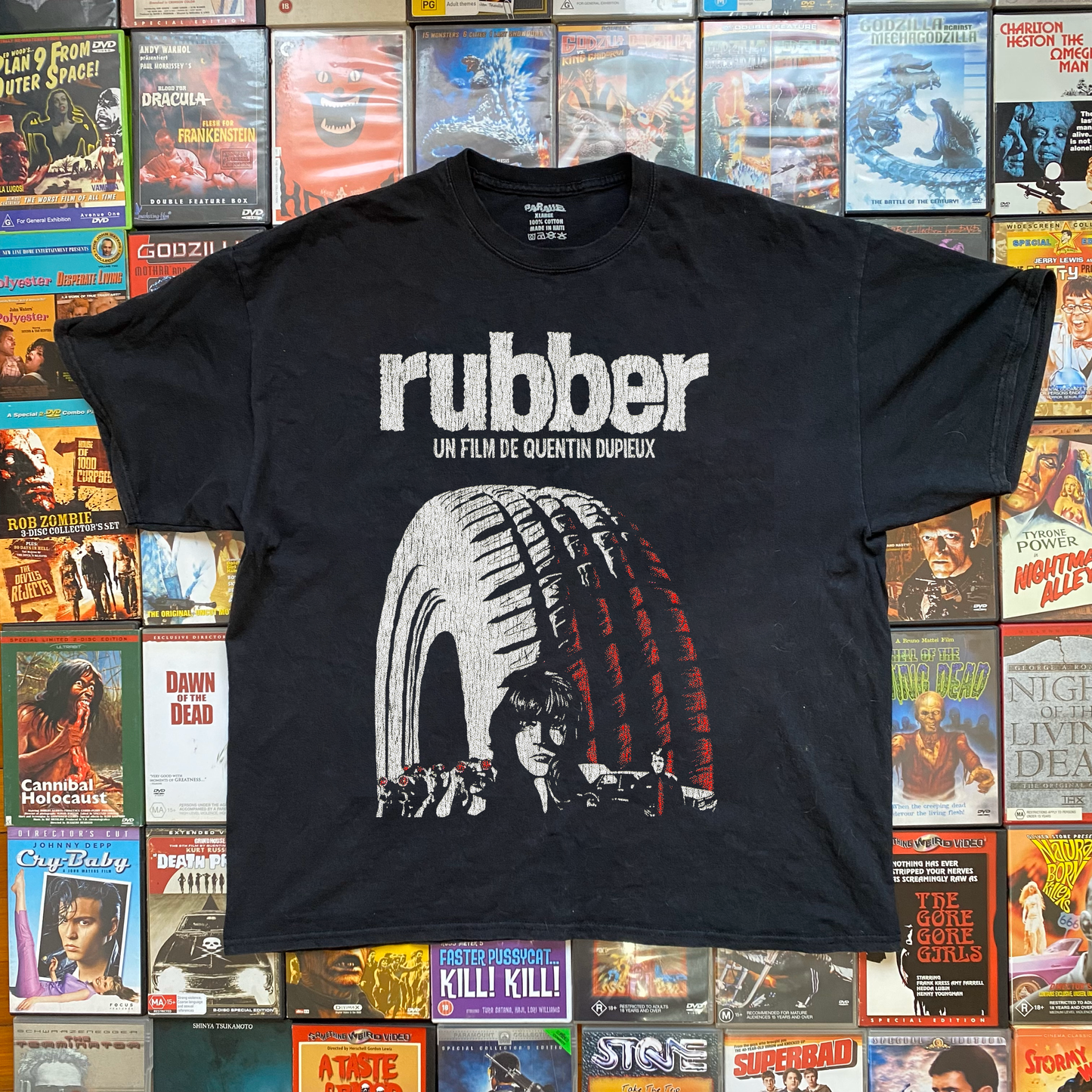 French Rubber Promo Black T-Shirt