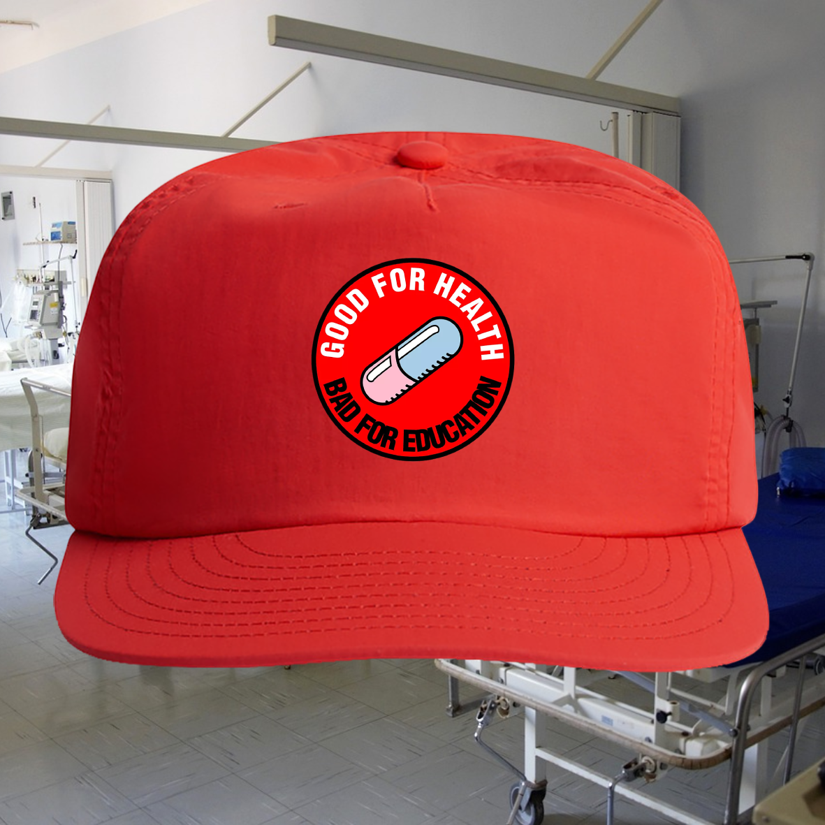 Good Health Red Nylon Snapback