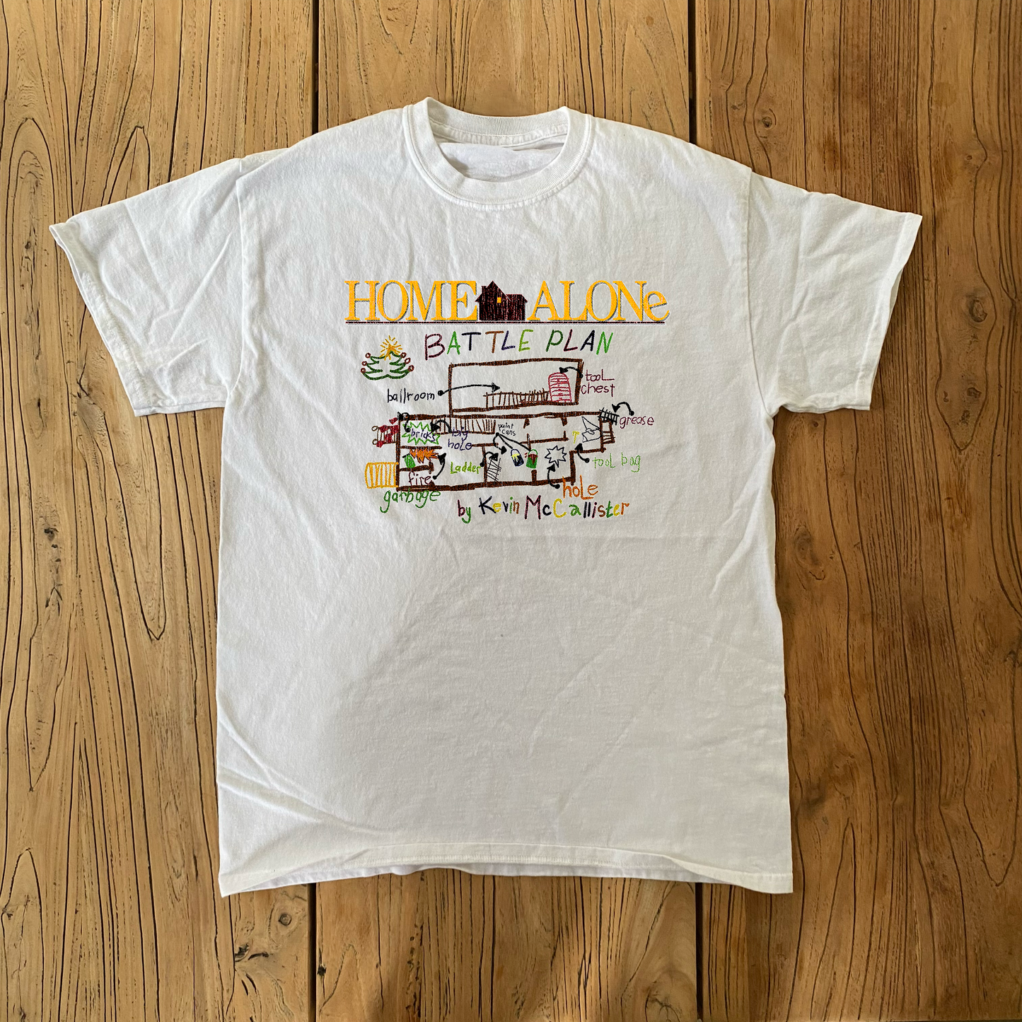 Home Alone Kevin'S Battle Plan Promo White T-Shirt