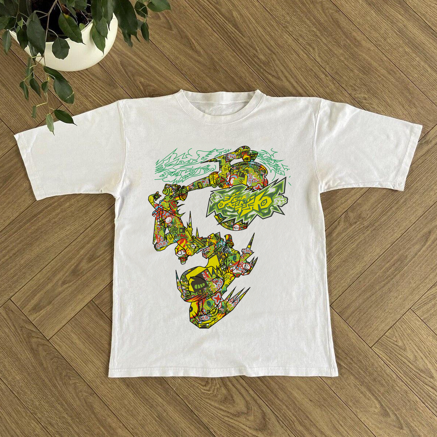 JAPANESE 2000 'JET SET RADIO' GAME PROMO WHITE T-SHIRT