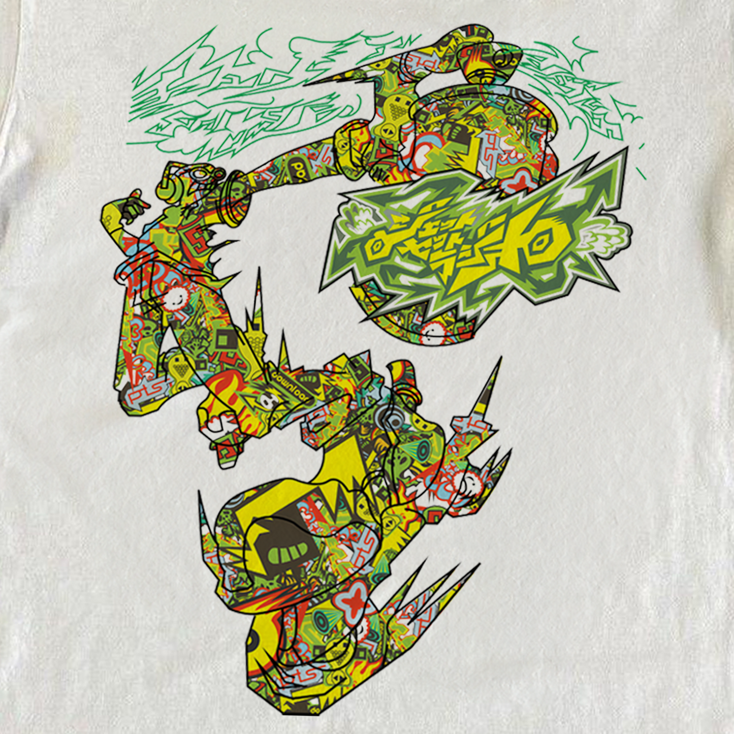 JAPANESE 2000 'JET SET RADIO' GAME PROMO WHITE T-SHIRT