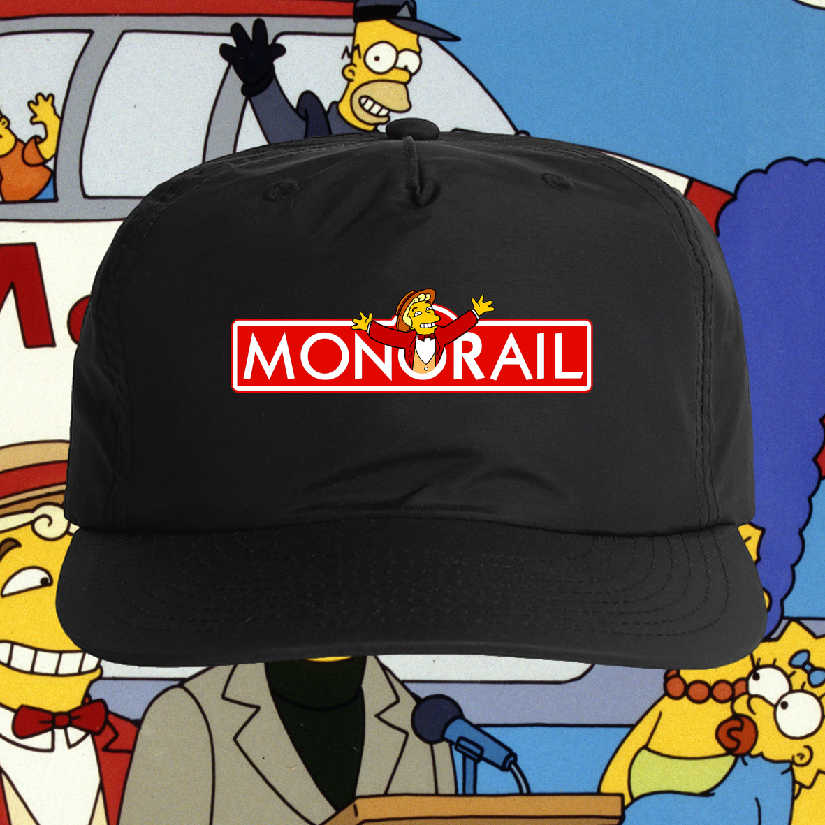 Monorail Black Nylon Snapback
