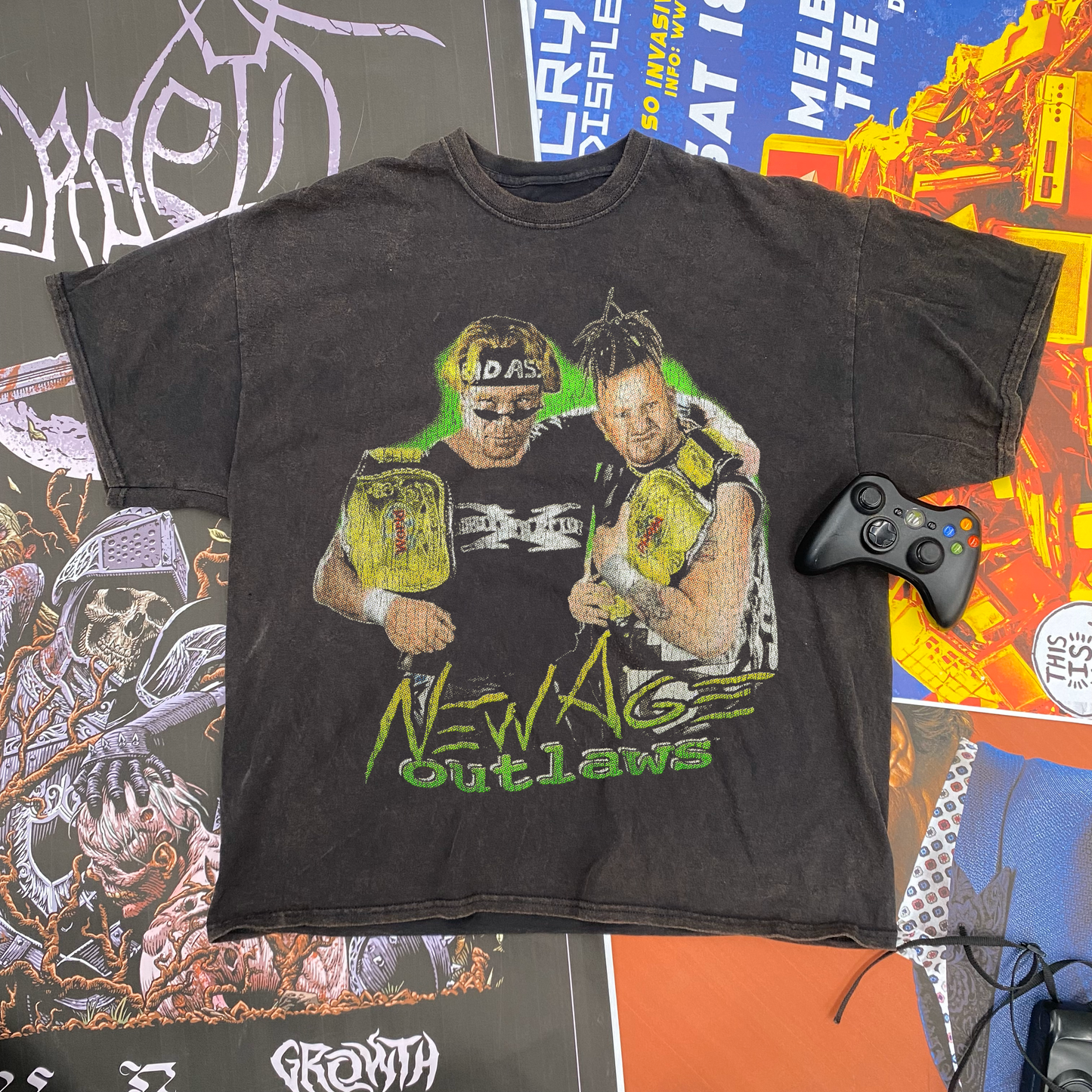 The New Age Outlaws Vintage Black T-Shirt