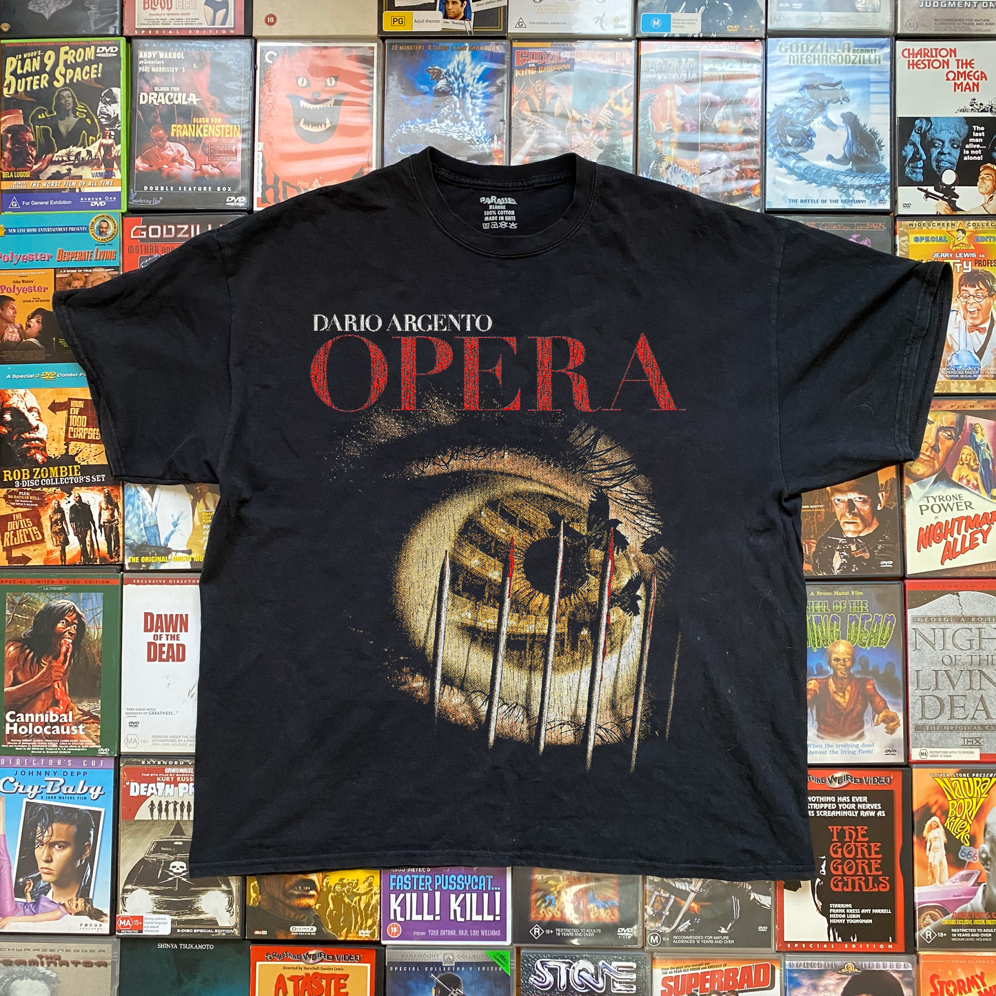DARIO ARGENTO'S OPERA PROMO WASHED BLACK T-SHIRT