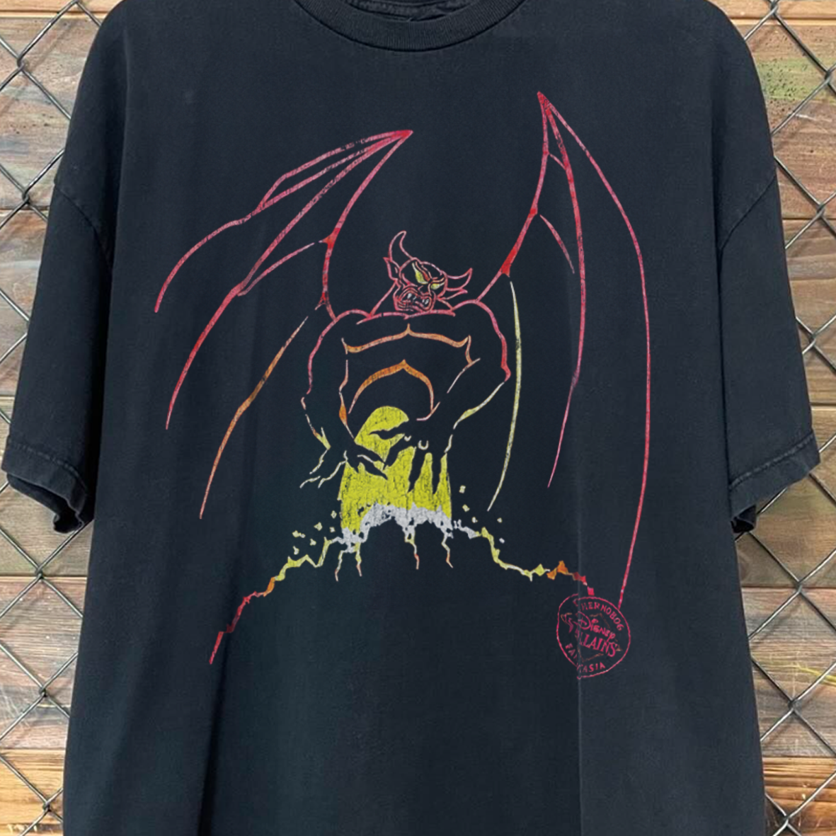 90'S Chernab0G Shadowlord Washed Black T-Shirt