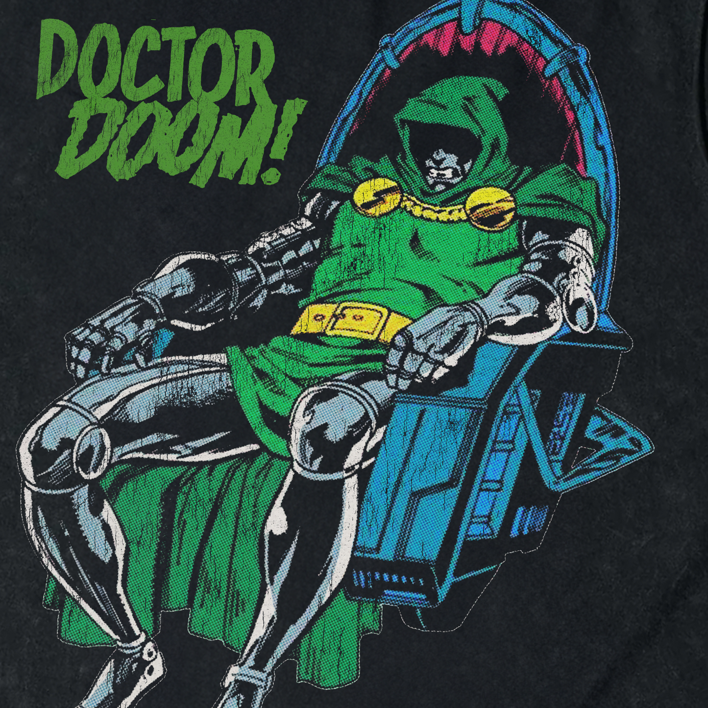 'DR. DOOM' CUT-OFF BLACK TEE