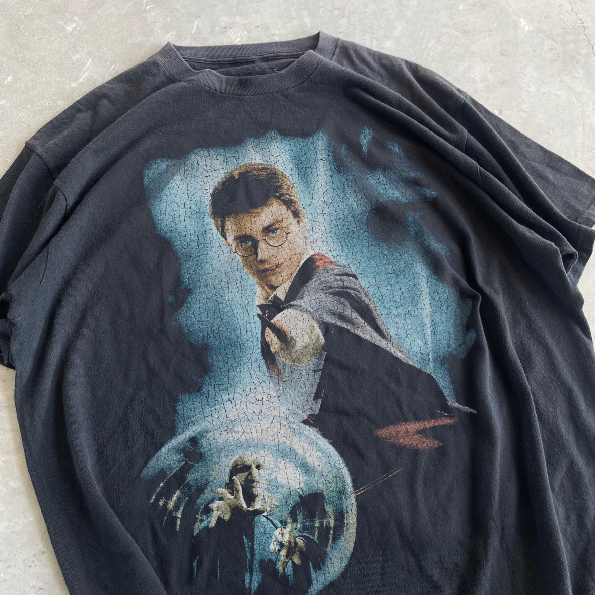Rare Harry P0Tter Washed Black T-Shirt
