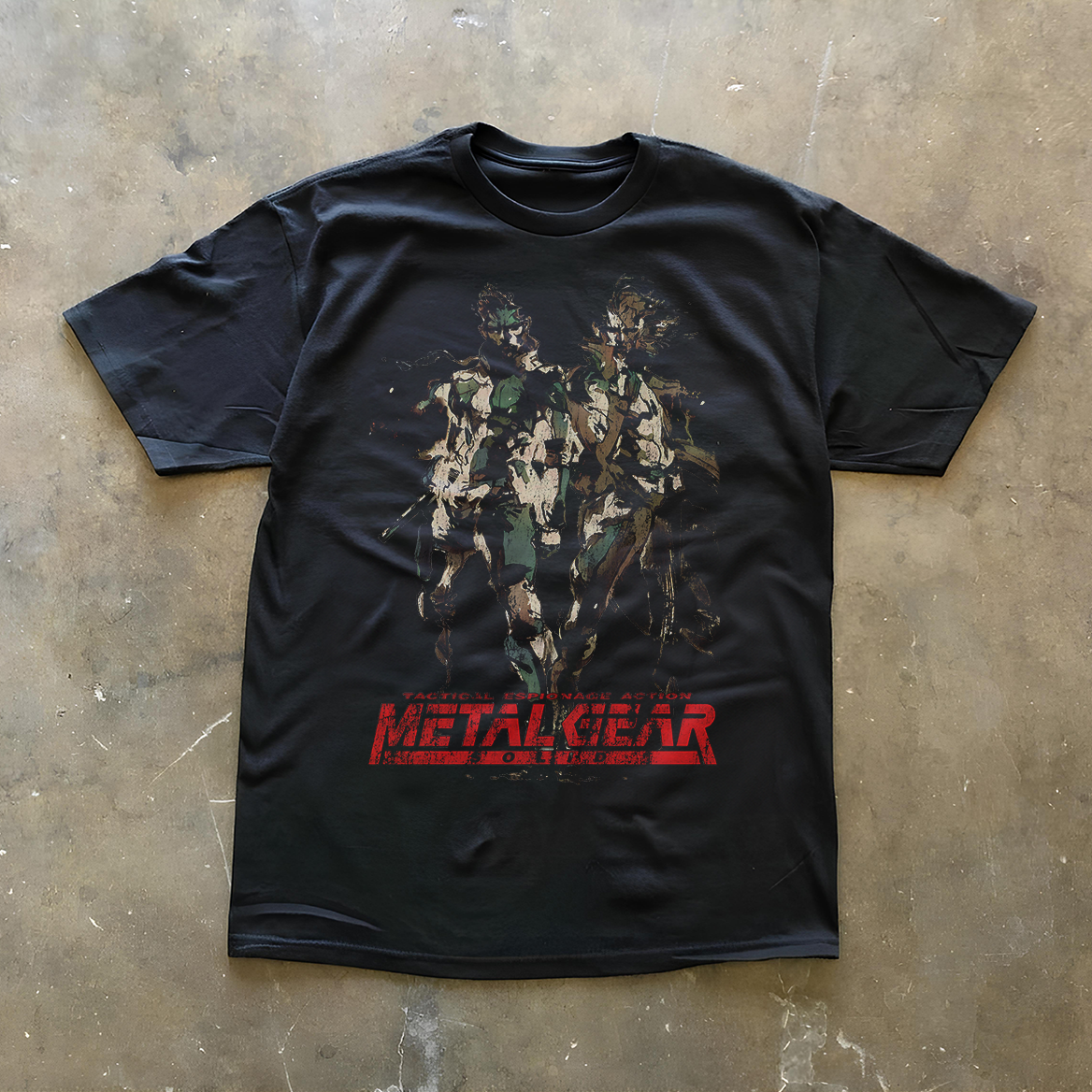 metal gear t shirt Metal Gear Solid Black Tee – Parallel