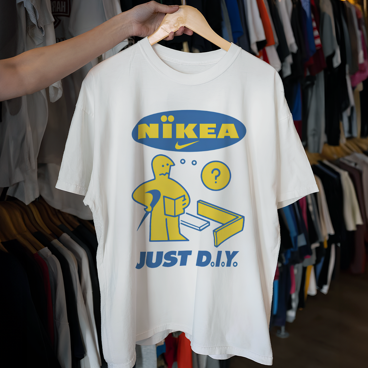 NIKEA - JUST D.I.Y WHITE T-SHIRT