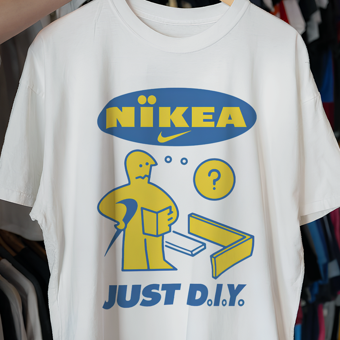 NIKEA - JUST D.I.Y WHITE T-SHIRT