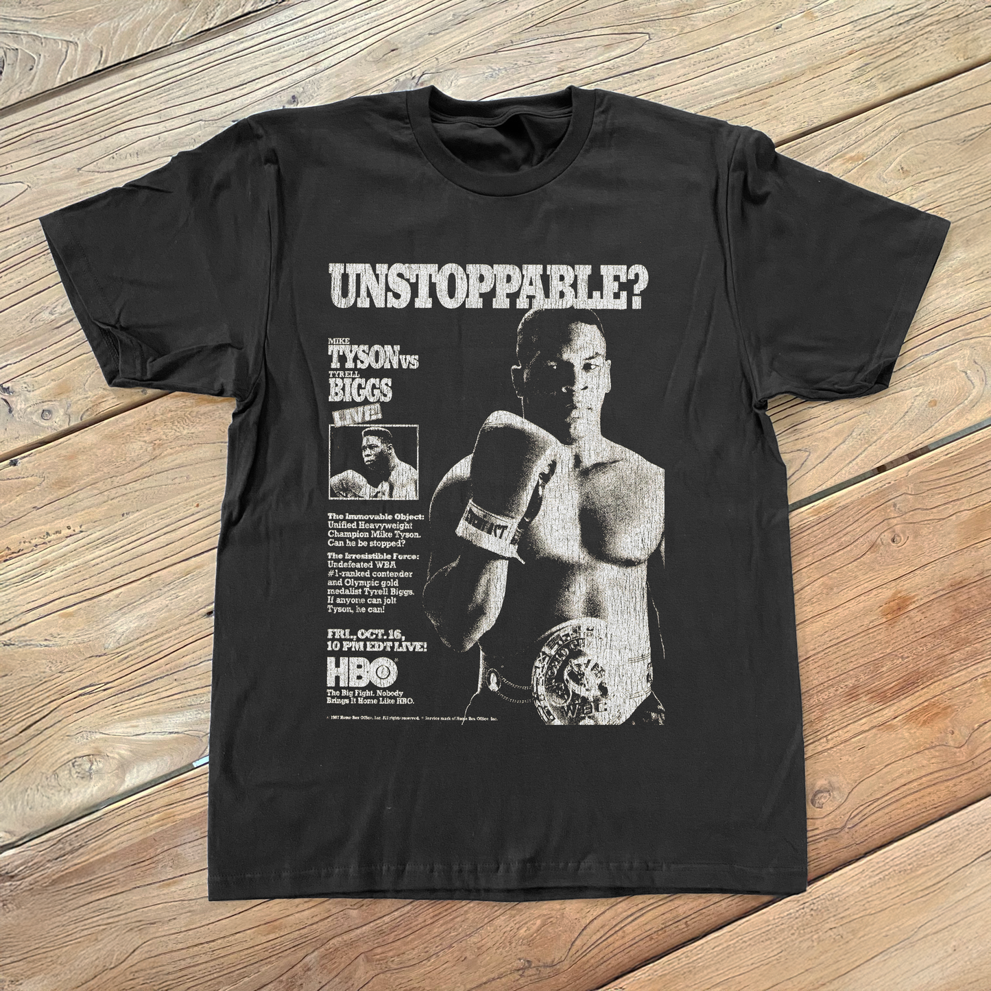 Tyson Vs Briggs Promo Black T-Shirt