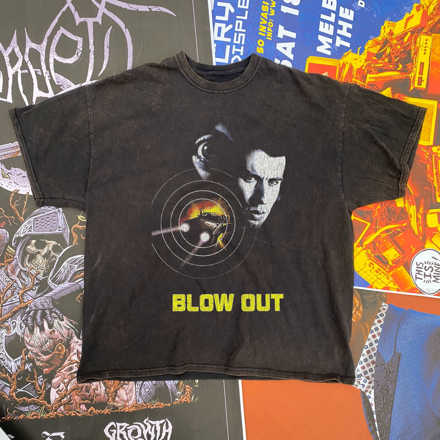Vintage Blow Out Black T-Shirt