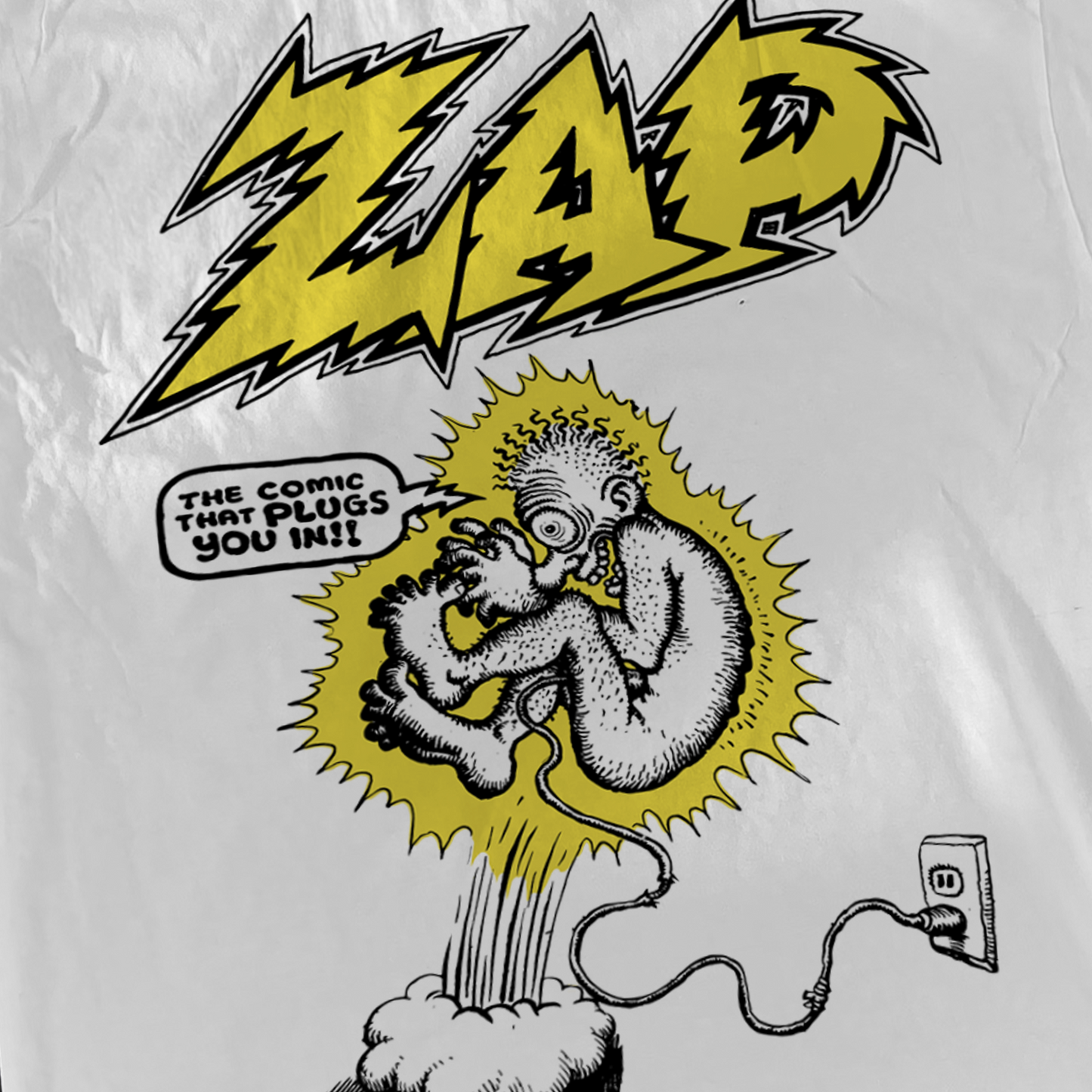 Zap Magazine 'Plugged In' White T-Shirt