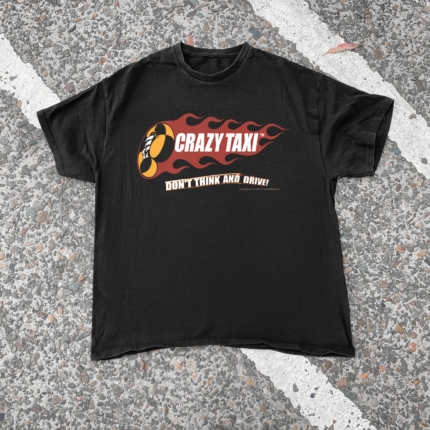 99 Crazy Taxi 'Lets Make Some Money' Dreamcast Vintage Washed Black Tee