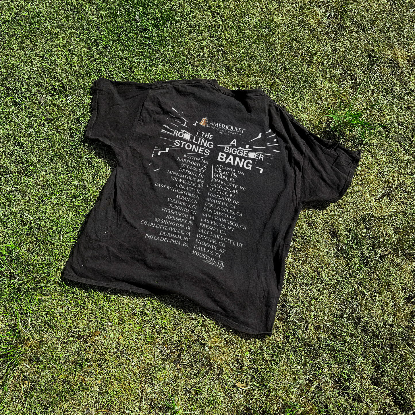 05' RLNG STONES 'A BIGGER BANG' VINTAGE WASHED BLACK TEE