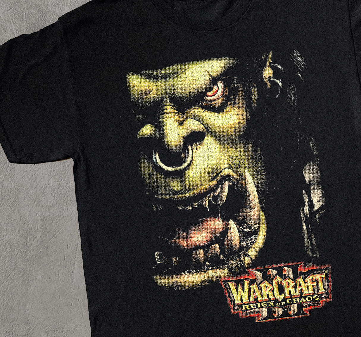 '02 WARCRAFT III REIGN OF CHAOS BLACK T-SHIRT